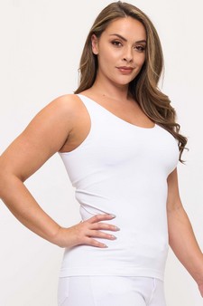 Women's Reversible Seamless U/V-Neckline Tank with Built-In Bra style 3