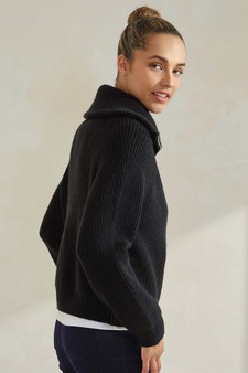 Women’s Luxe Funnel Neck Cardigan style 2