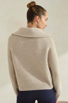 Women’s Luxe Funnel Neck Cardigan style 3