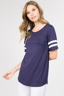 Women's Varsity Striped Ringer Tee style 2