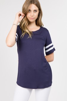 Women's Varsity Striped Ringer Tee