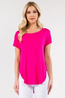 Women’s Knit Athleisure Top w/ Slashed-Back style 3