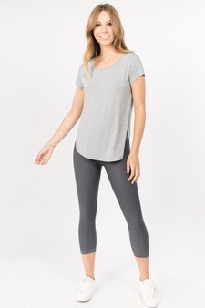 Women’s Knit Athleisure Top w/ Slashed-Back style 5