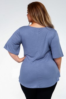 Lady's Bell Short Sleeve Tunic Top style 4