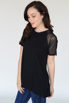 Women's Athleisure Mesh Sleeve Top style 3
