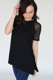 Women's Athleisure Mesh Sleeve Top style 4