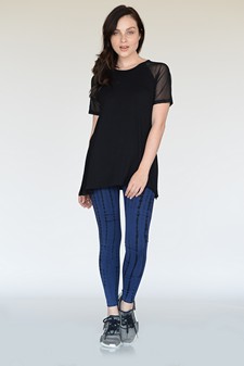 Women's Athleisure Mesh Sleeve Top style 6