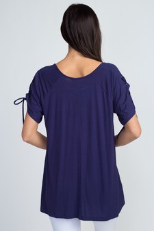 Women's Lace-Up Short Sleeve Top style 3