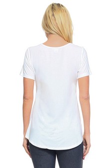 Women's Short Sleeve Key Hole Top style 4