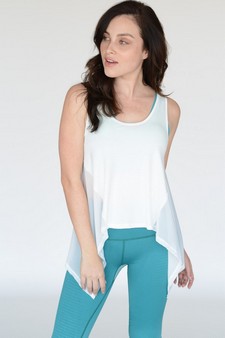 Women’s Asymmetric Hem Athleisure Top style 2