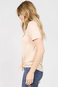 Women’s Short Sleeve Split Front Athleisure Top style 2