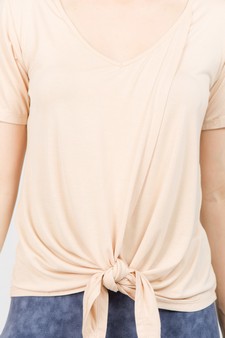 Women’s Short Sleeve Split Front Athleisure Top style 3