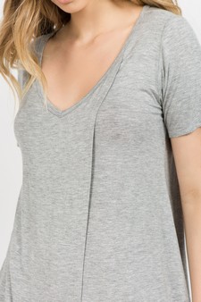 Women’s Short Sleeve Split Front Athleisure Top style 5