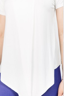 Women’s Short Sleeve Split Front Athleisure Top style 5