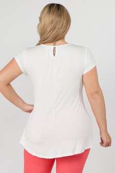 Women's Keyhole Short Sleeve Top style 3