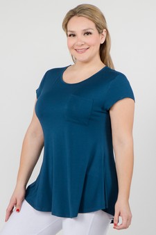 Women's Keyhole Short Sleeve Top style 2