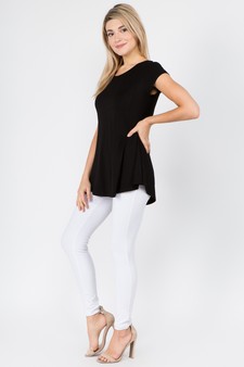 Women's Keyhole Short Sleeve Top style 2