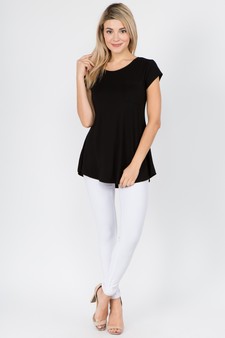 Women's Keyhole Short Sleeve Top style 4