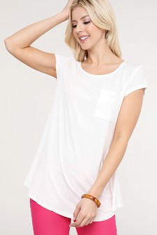 Women's Keyhole Short Sleeve Top style 2