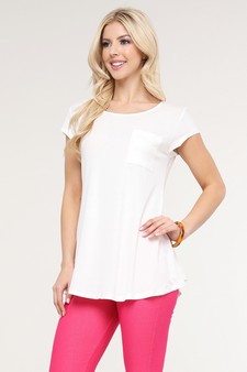 Women's Keyhole Short Sleeve Top style 3