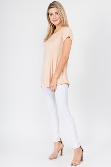 Women's Keyhole Short Sleeve Top style 2