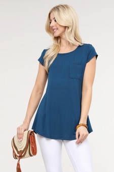 Women's Keyhole Short Sleeve Top style 3