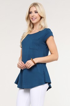 Women's Keyhole Short Sleeve Top style 4