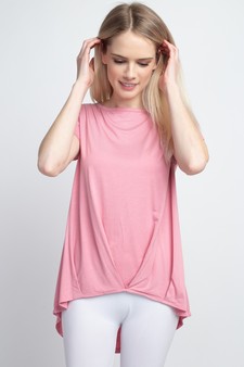 Women’s Short Sleeve Pleat Hem Top style 2