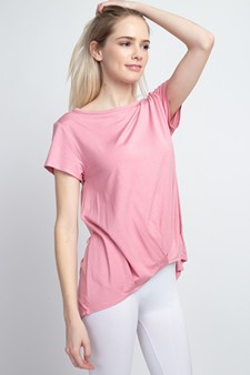 Women’s Short Sleeve Pleat Hem Top style 3