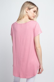 Women’s Short Sleeve Pleat Hem Top style 5