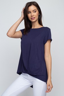 Women’s Short Sleeve Pleat Hem Top style 5