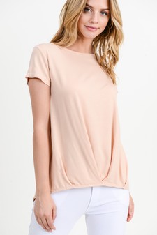 Women’s Short Sleeve Pleat Hem Top style 3