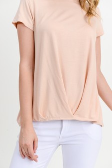 Women’s Short Sleeve Pleat Hem Top style 6