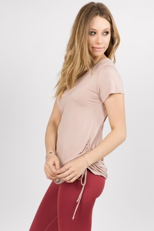 Lady's Short Sleeve Cinched Side Top style 2