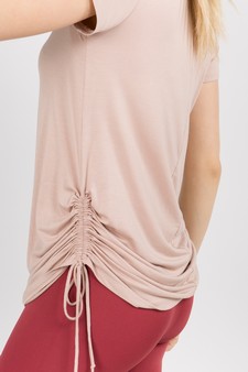 Lady's Short Sleeve Cinched Side Top style 5