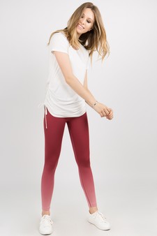 Lady's Short Sleeve Cinched Side Top style 10