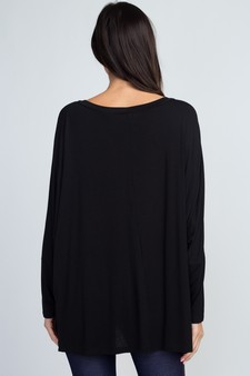 Women's Dolman Sleeve Oversized Tunic Top style 3