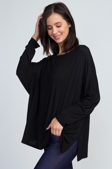 Women's Dolman Sleeve Oversized Tunic Top