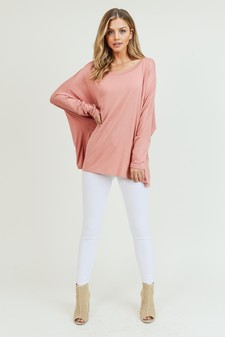 Women's Dolman Sleeve Oversized Tunic Top style 6