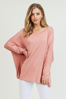 Women's Dolman Sleeve Oversized Tunic Top