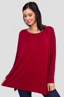 Women's Dolman Sleeve Oversized Tunic Top