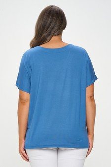 Women's Short Sleeve V-Neck Oversized Top style 3