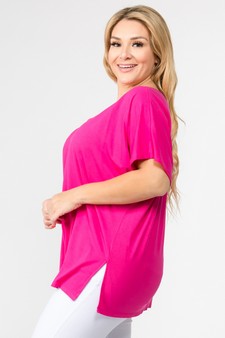 Women's Short Sleeve V-Neck Oversized Top style 3