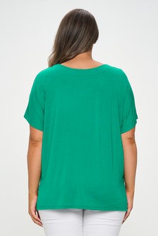 Women's Short Sleeve V-Neck Oversized Top style 3