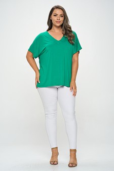 Women's Short Sleeve V-Neck Oversized Top style 5