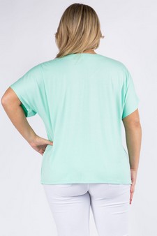 Women's Short Sleeve V-Neck Oversized Top style 3