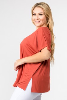 Women's Short Sleeve V-Neck Oversized Top style 3