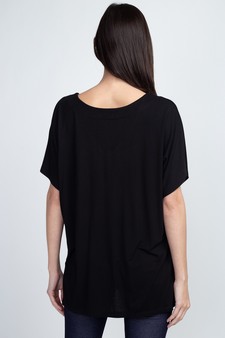 Women's Short Sleeve V-Neck Oversized Top style 5