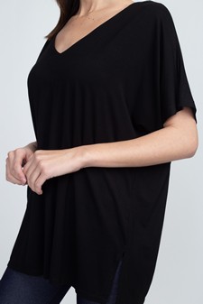 Women's Short Sleeve V-Neck Oversized Top style 6