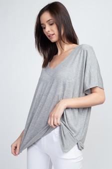 Women's Short Sleeve V-Neck Oversized Top style 3